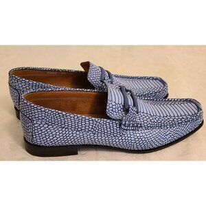 Donald J Pliner DIONE Exotic Snakeskin Print Loafers Men's Sz 10 Italian